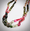 Multicolor Tourmaline Oval Beads Necklace