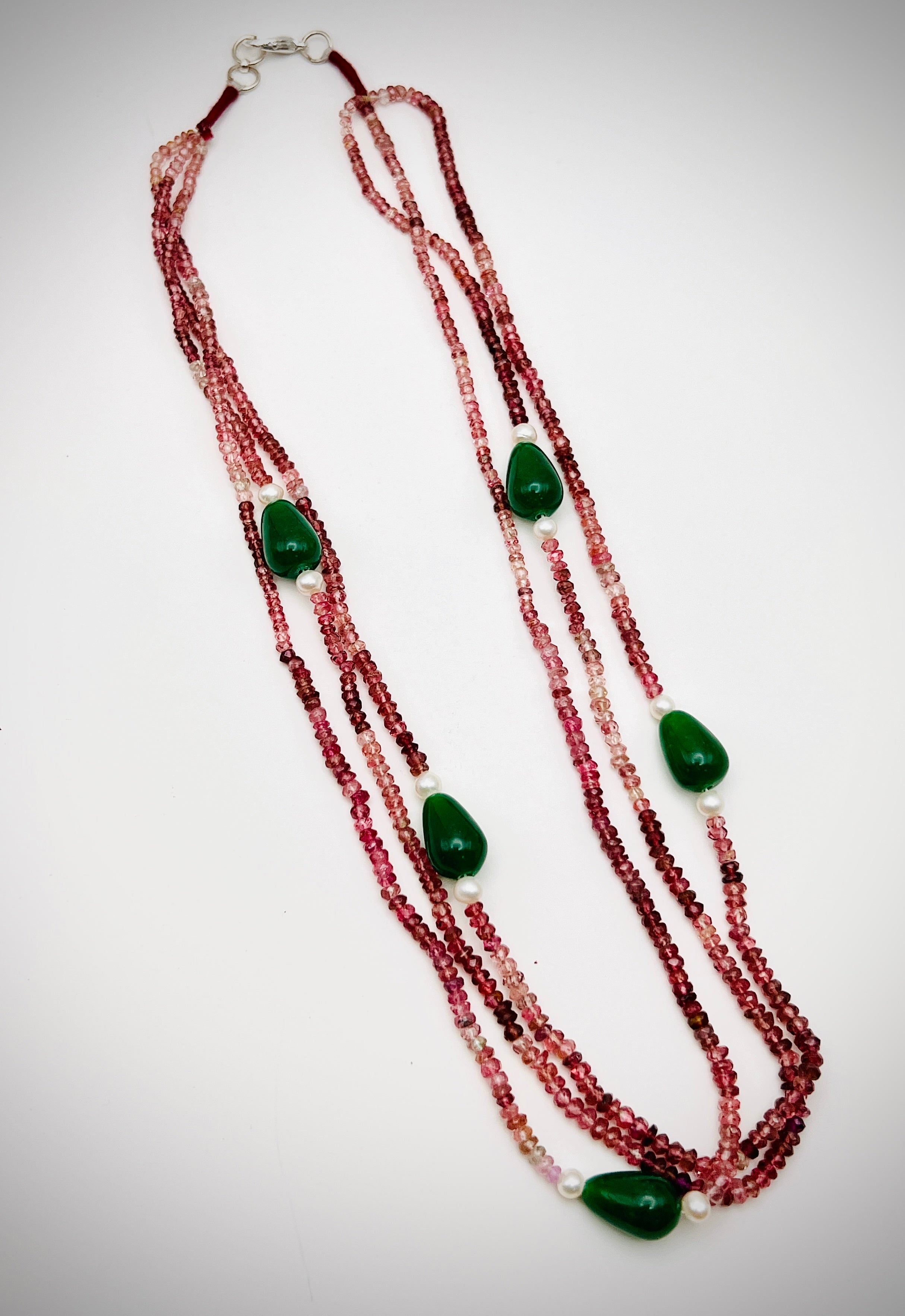 Tourmaline and Green Onyx Beads Necklace