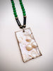 Green Onyx Pyrite Mother Pearl Pendant