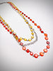 Colorful Zircon Chips Silver Necklace