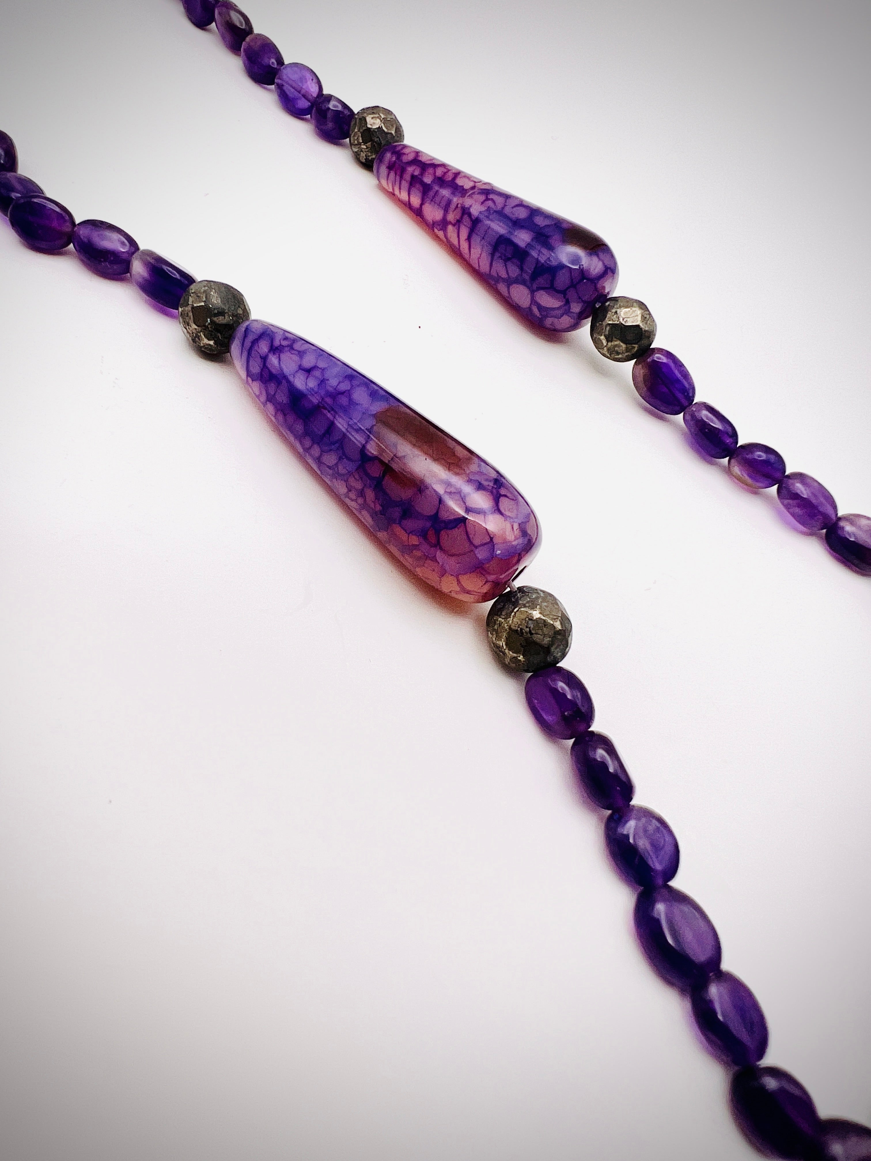 Amethyst Oval Droplet Beads