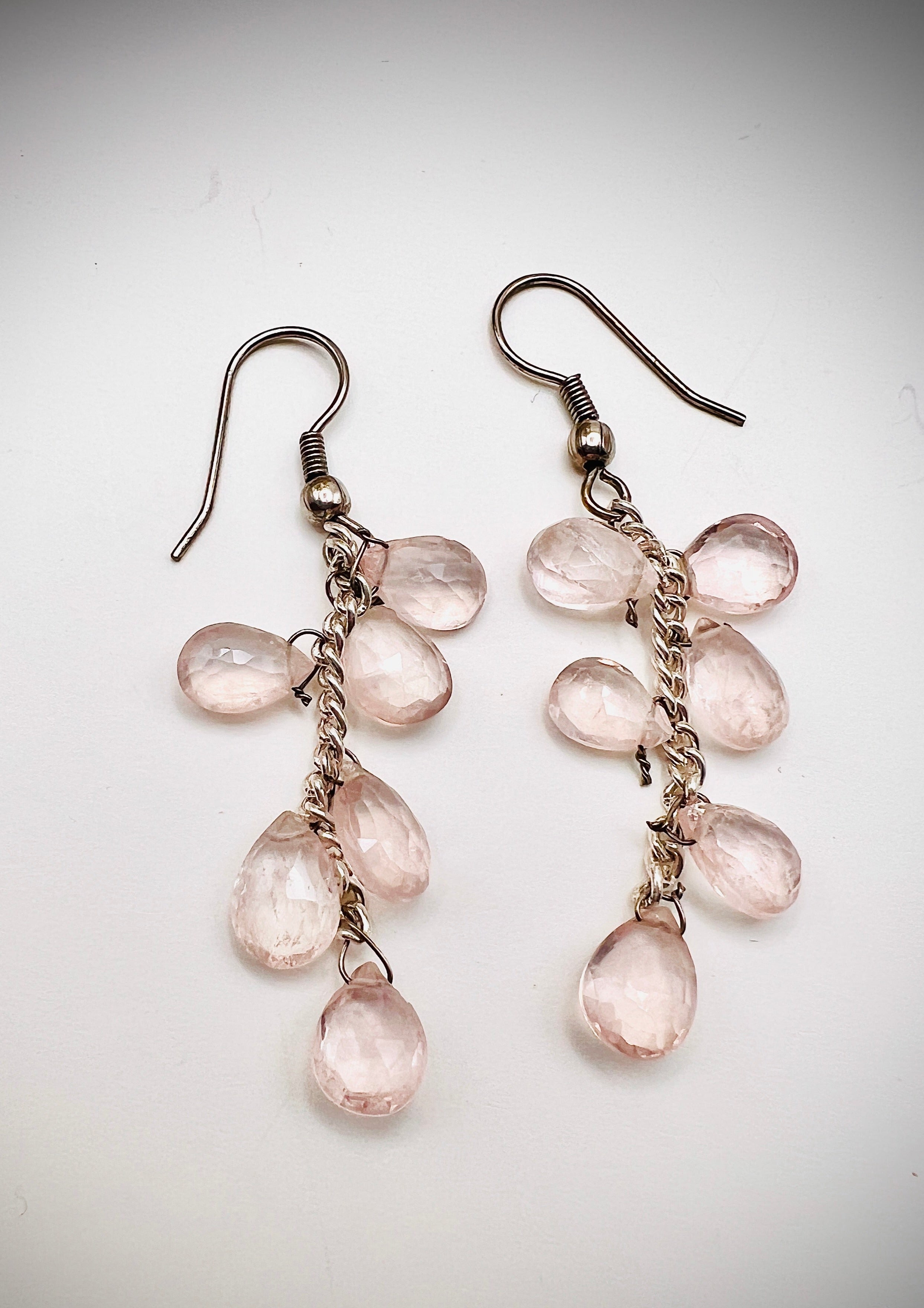 Rose Quartz Drop Earring