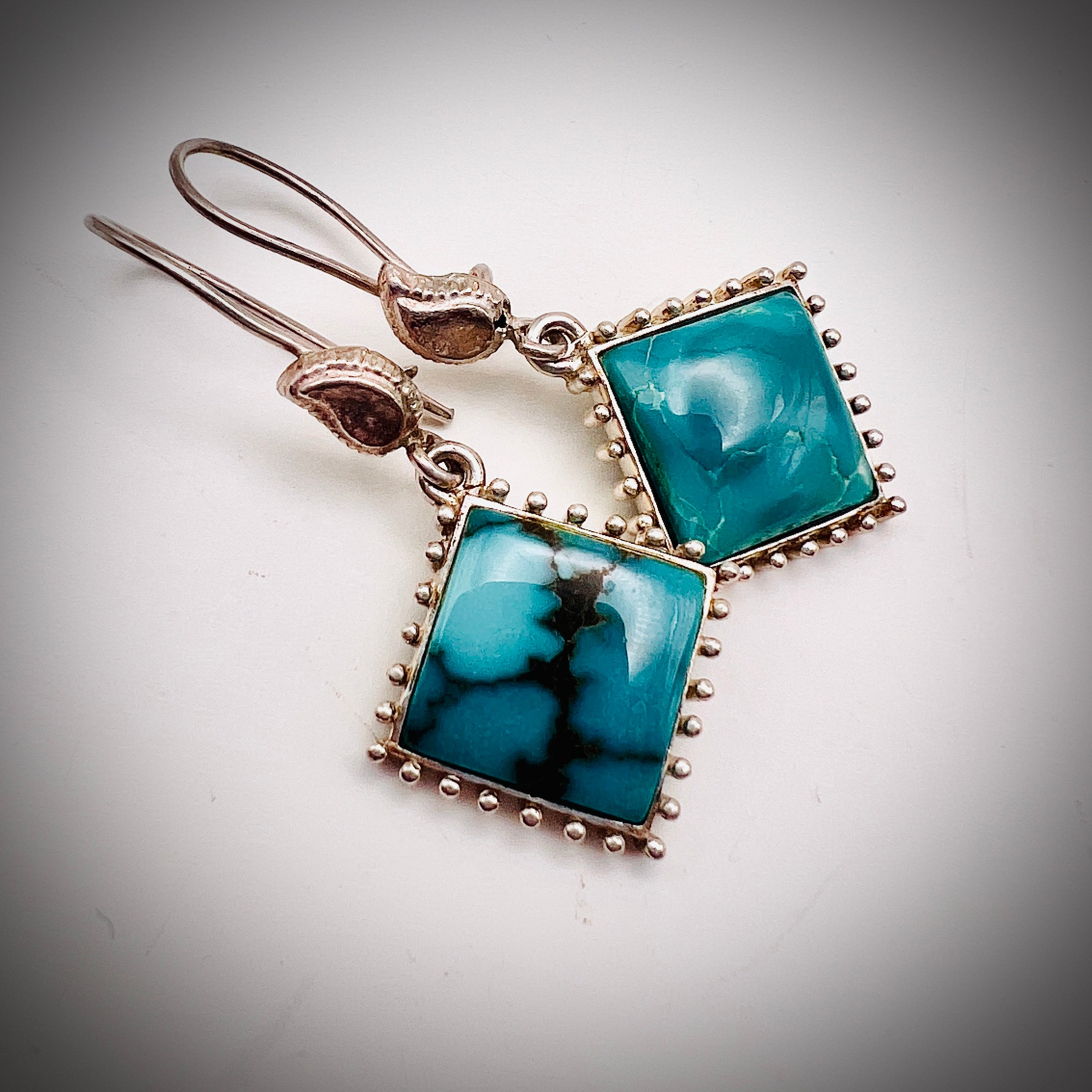 Turquoise Square Vintage Earring